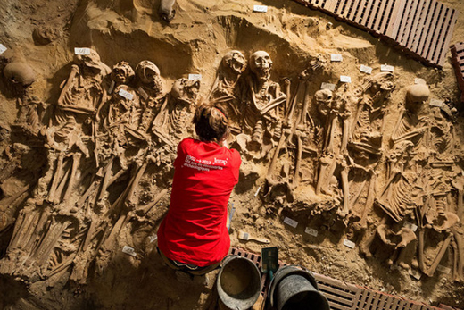  More than 200 bodies were recently unearthed in several mass burials beneath a Paris supermarket.